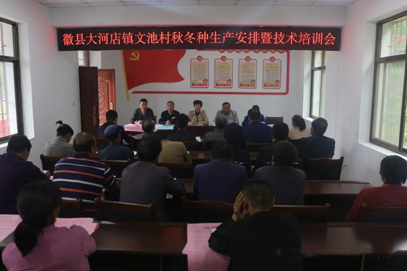 徽县农技中心召开大河店镇文池村秋冬种生产安排暨技术培训会