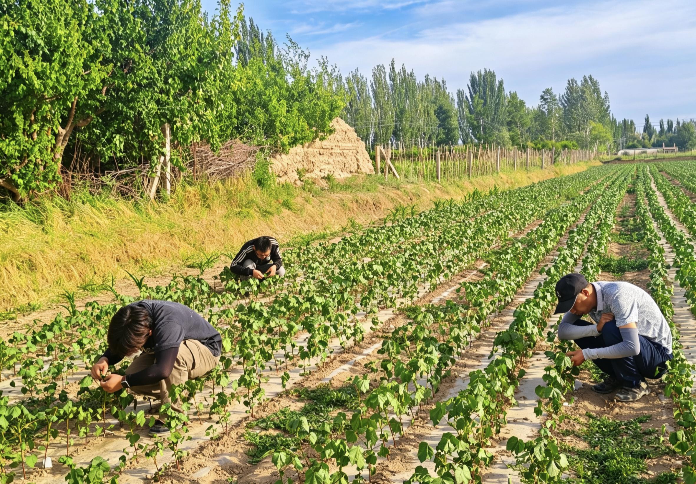 6月8日技术人员和公司人员进行棉蚜试验.jpg